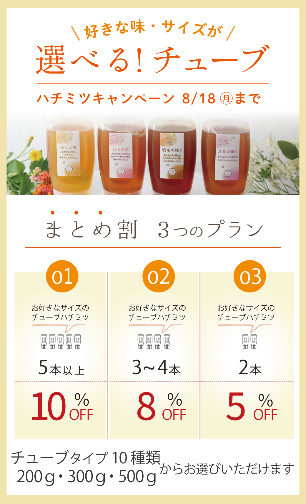 北海道産 そば百花（チューブタイプ） みつばちのーと